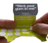 Gum Tidy - for the quick, clean disposal of chewing gum